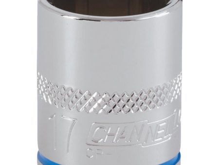 Channellock 3 8 In. Drive 17 mm 6-Point Shallow Metric Socket Hot on Sale