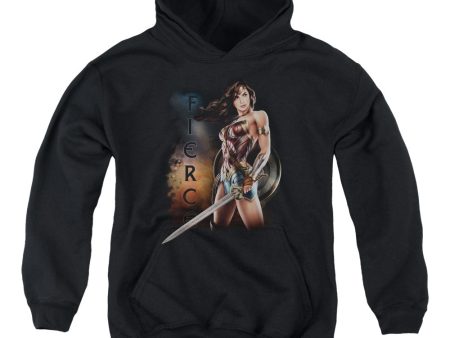 WONDER WOMAN MOVIE : FIERCE YOUTH PULL OVER HOODIE Black LG Online Sale