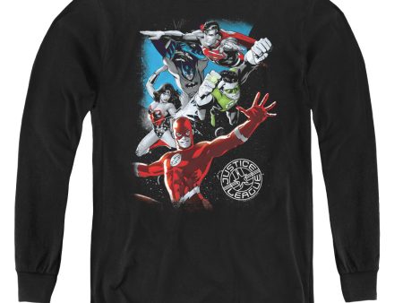 JUSTICE LEAGUE OF AMERICA : GALACTIC ATTACK L\S YOUTH BLACK SM Supply