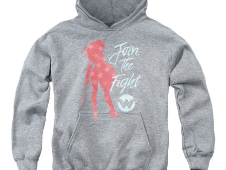 WONDER WOMAN MOVIE : FREEDOM FIGHT YOUTH PULL OVER HOODIE Athletic Heather XL For Sale