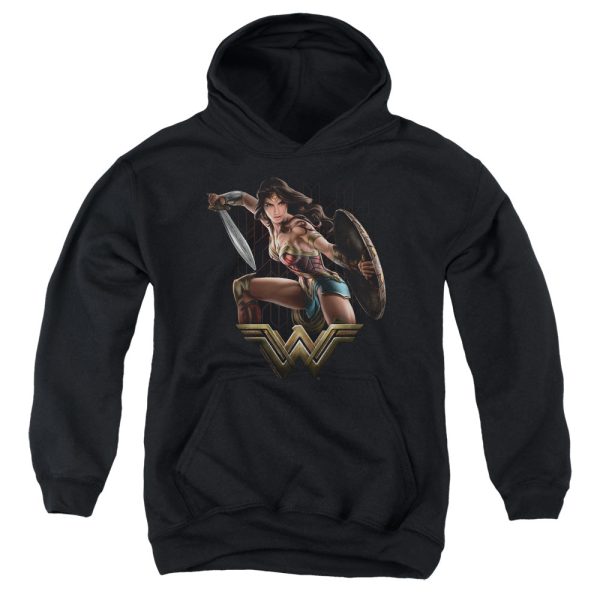 WONDER WOMAN MOVIE : FIGHT YOUTH PULL OVER HOODIE Black SM Online