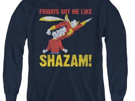 JUSTICE LEAGUE OF AMERICA : FRIDAYS GOT ME LIKE L\S YOUTH NAVY XL Online Sale