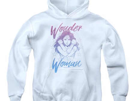 WONDER WOMAN MOVIE : RETRO STANCE YOUTH PULL OVER HOODIE White XL Cheap