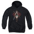 WONDER WOMAN MOVIE : WARRIOR YOUTH PULL OVER HOODIE Black LG Online Hot Sale