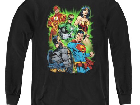 JUSTICE LEAGUE OF AMERICA : WILL POWER L\S YOUTH BLACK XL Cheap