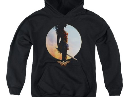 WONDER WOMAN MOVIE : WISDOM AND WONDER YOUTH PULL OVER HOODIE Black LG Discount