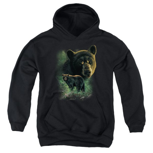 WILDLIFE : BLACK BEARS YOUTH PULL OVER HOODIE BLACK MD For Cheap