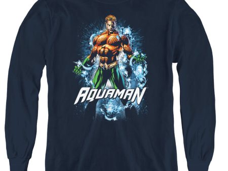 JUSTICE LEAGUE OF AMERICA : WATER POWERS L\S YOUTH NAVY XL Supply